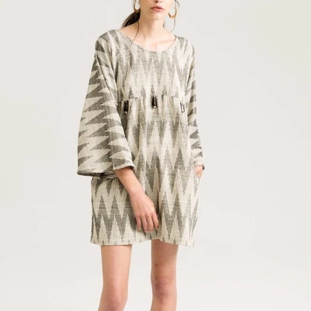 The Vetiver Collection Zappa Chevron Ribbed Dress
